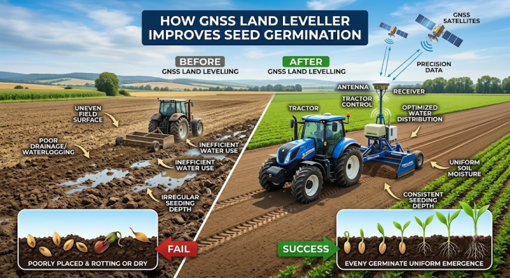 How GNSS Land Leveller Improves Seed Germination